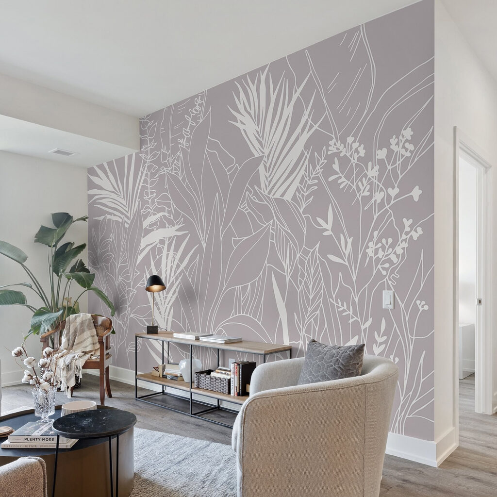 - Elegant foliage on a muted backdrop