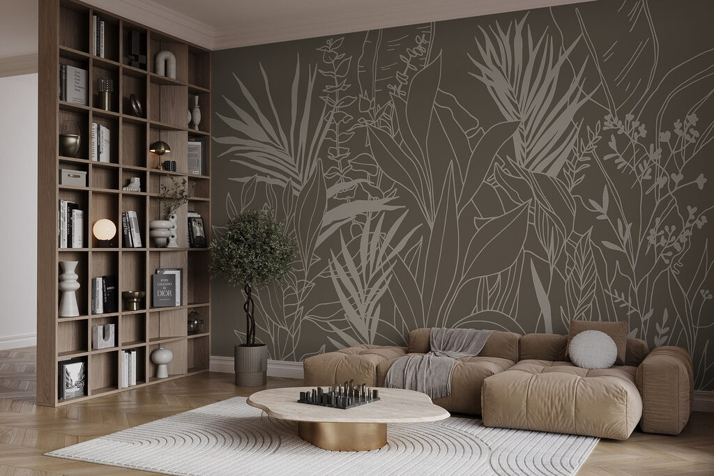 Drawing of plants and leaves