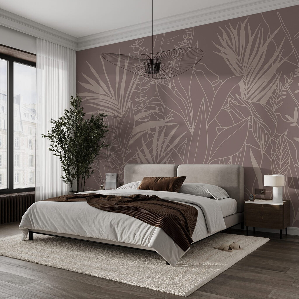 Drawing of plants and leaves