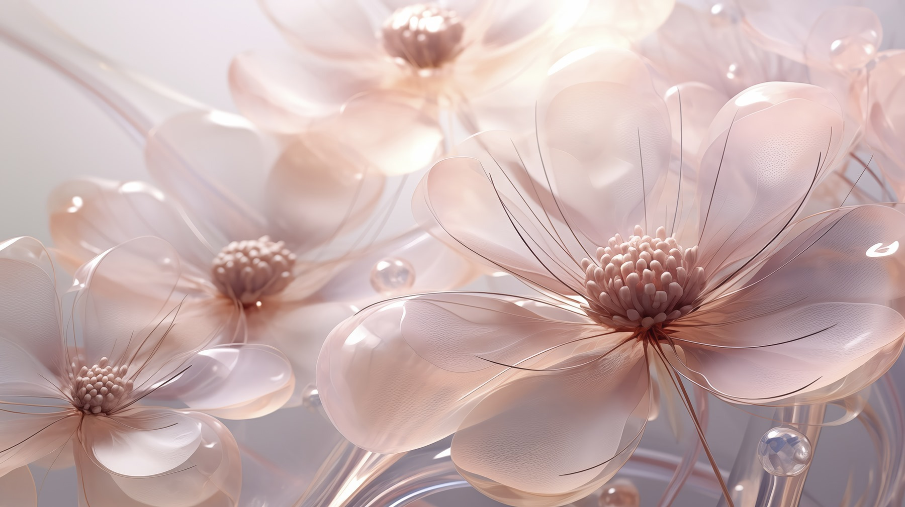 Delicate petals in soft hues