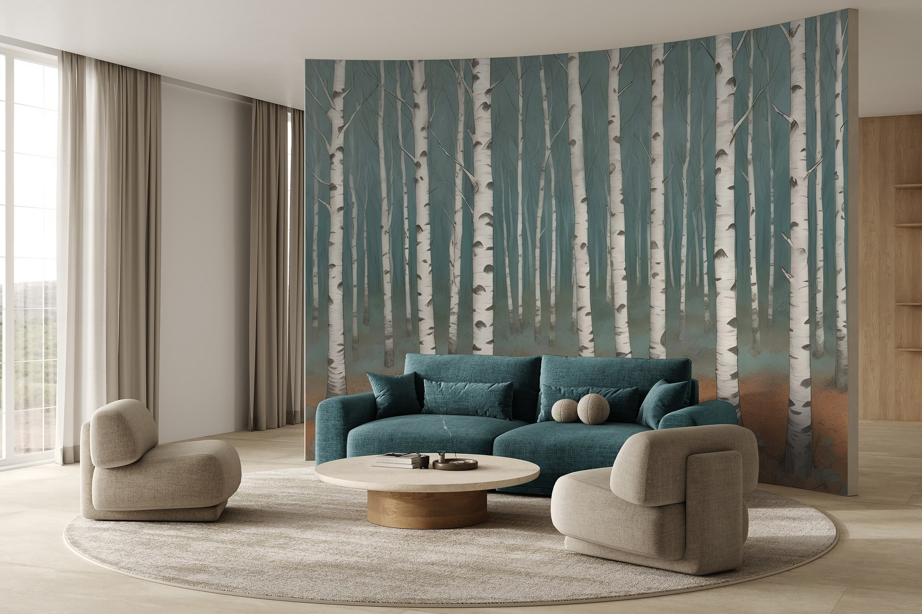 Group of trees in a forest