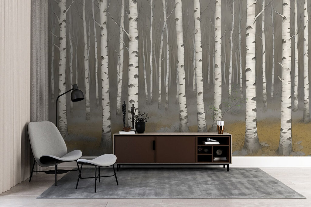 Group of trees in a forest