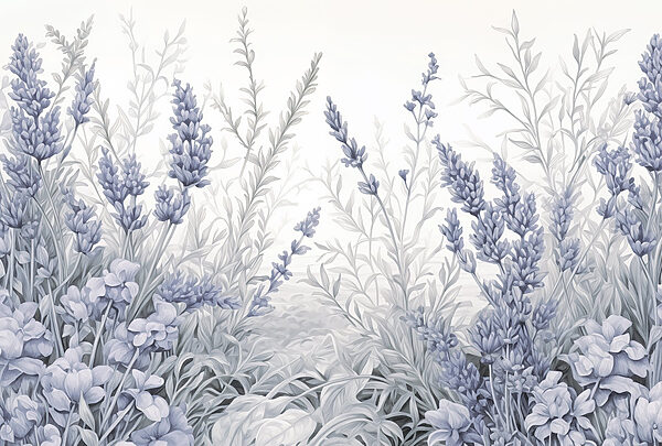 Delicate hues of blooming lavender