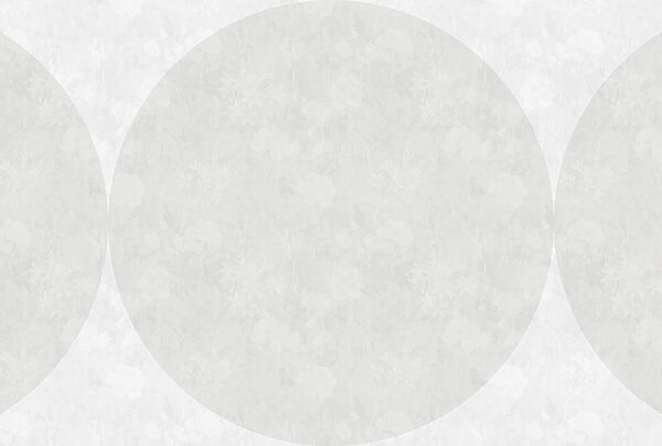 White circle with flowers on it