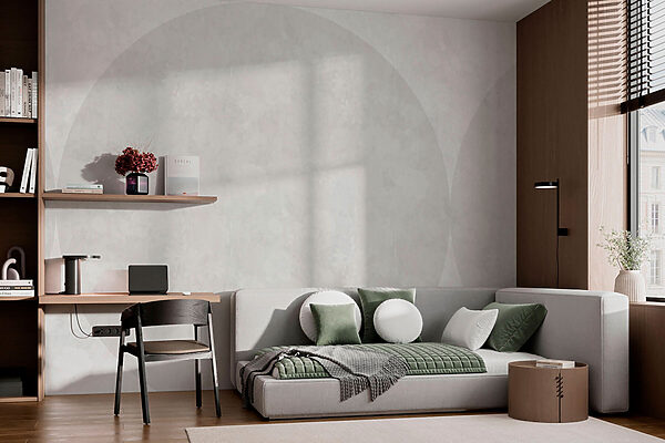 White circle with flowers on it