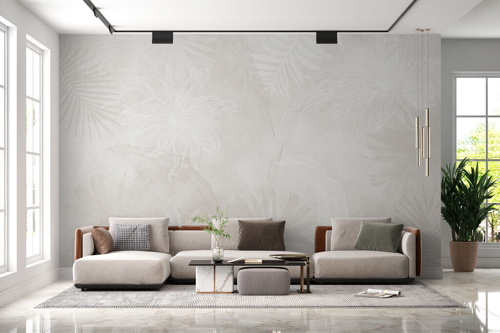 White background with leaves White background with leaves