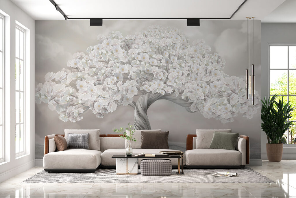 Tree with white flowers