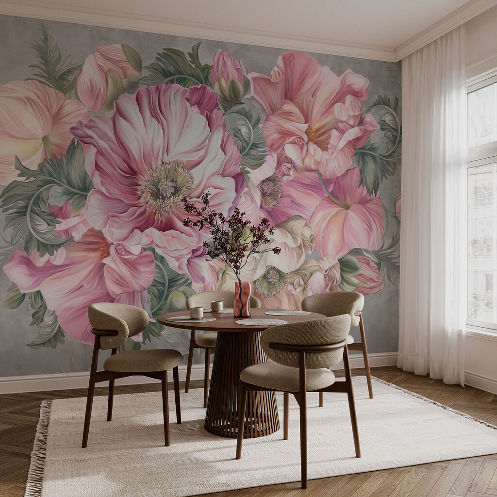 Delicate blooms in soft pastel hues