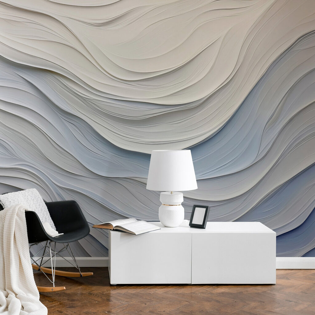 White and grey wavy background White and grey wavy background