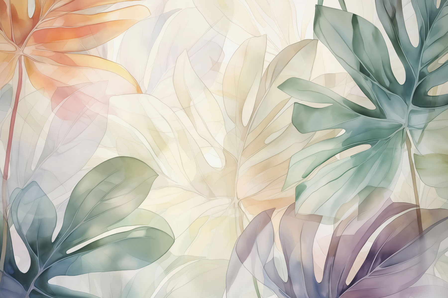 Soft hues of tropical foliage blending Soft hues of tropical foliage blending