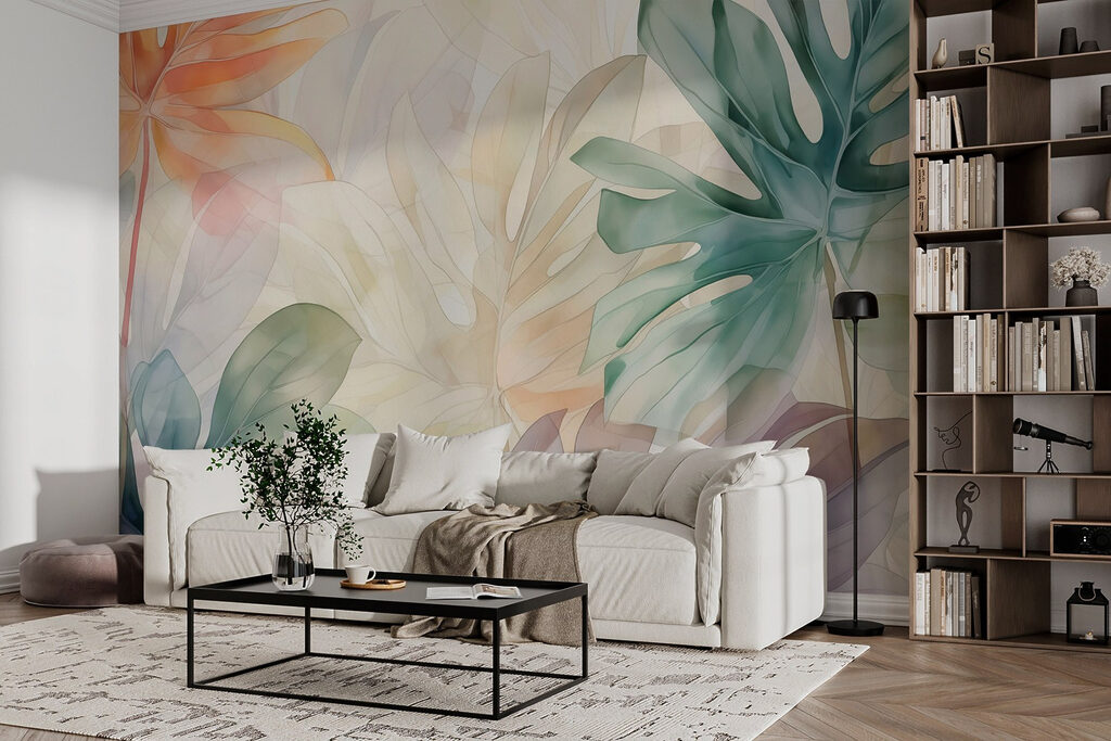 Soft hues of tropical foliage blending Soft hues of tropical foliage blending