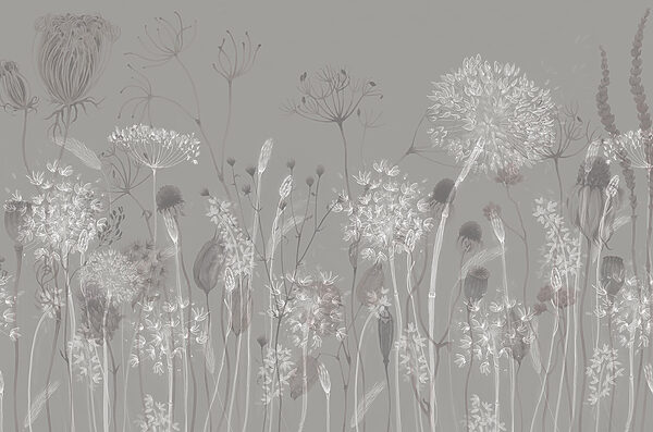 Whimsical floral bouquet in muted tones