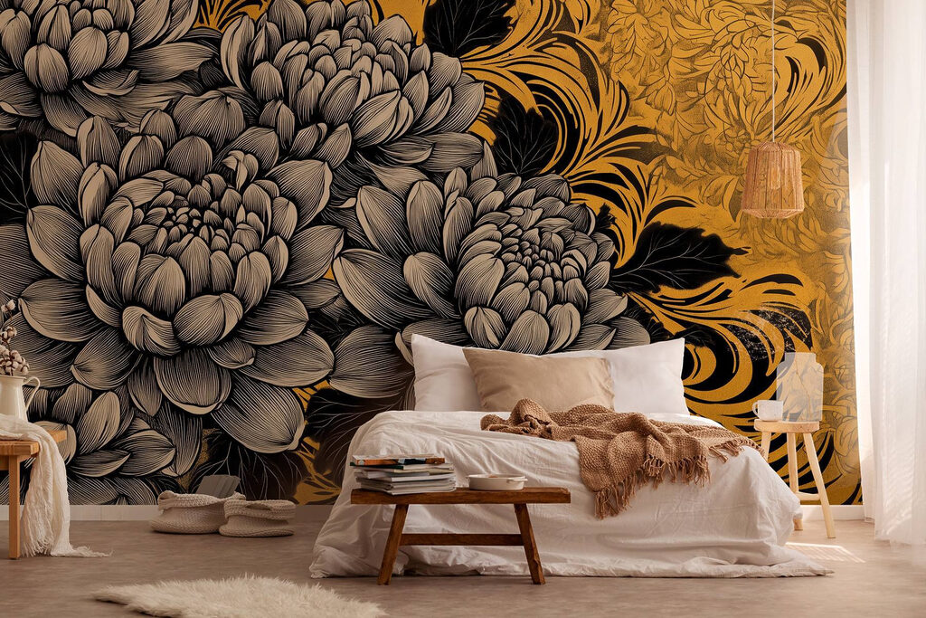 Majestic blooms in intricate design