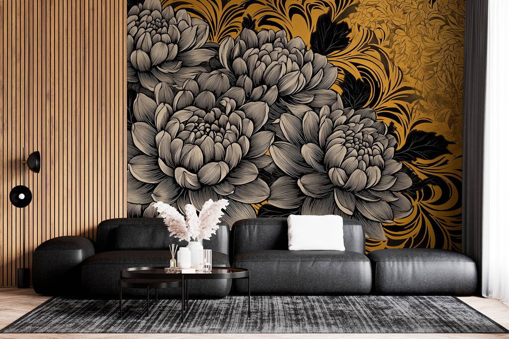 Majestic blooms in intricate design