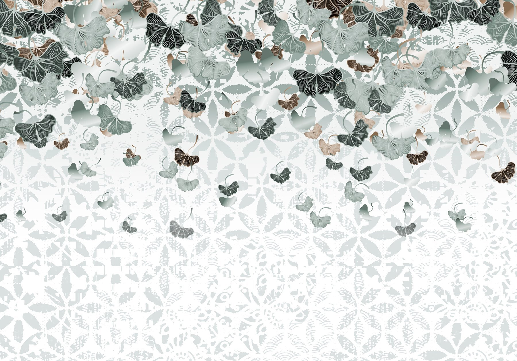 Flowing leaves create tranquil patterns