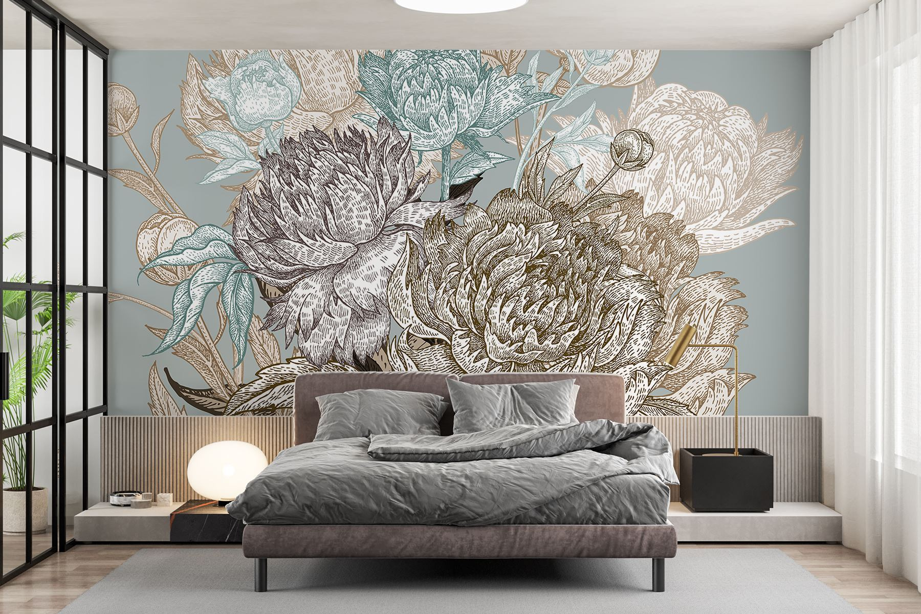 Delicate blooms in soft colors