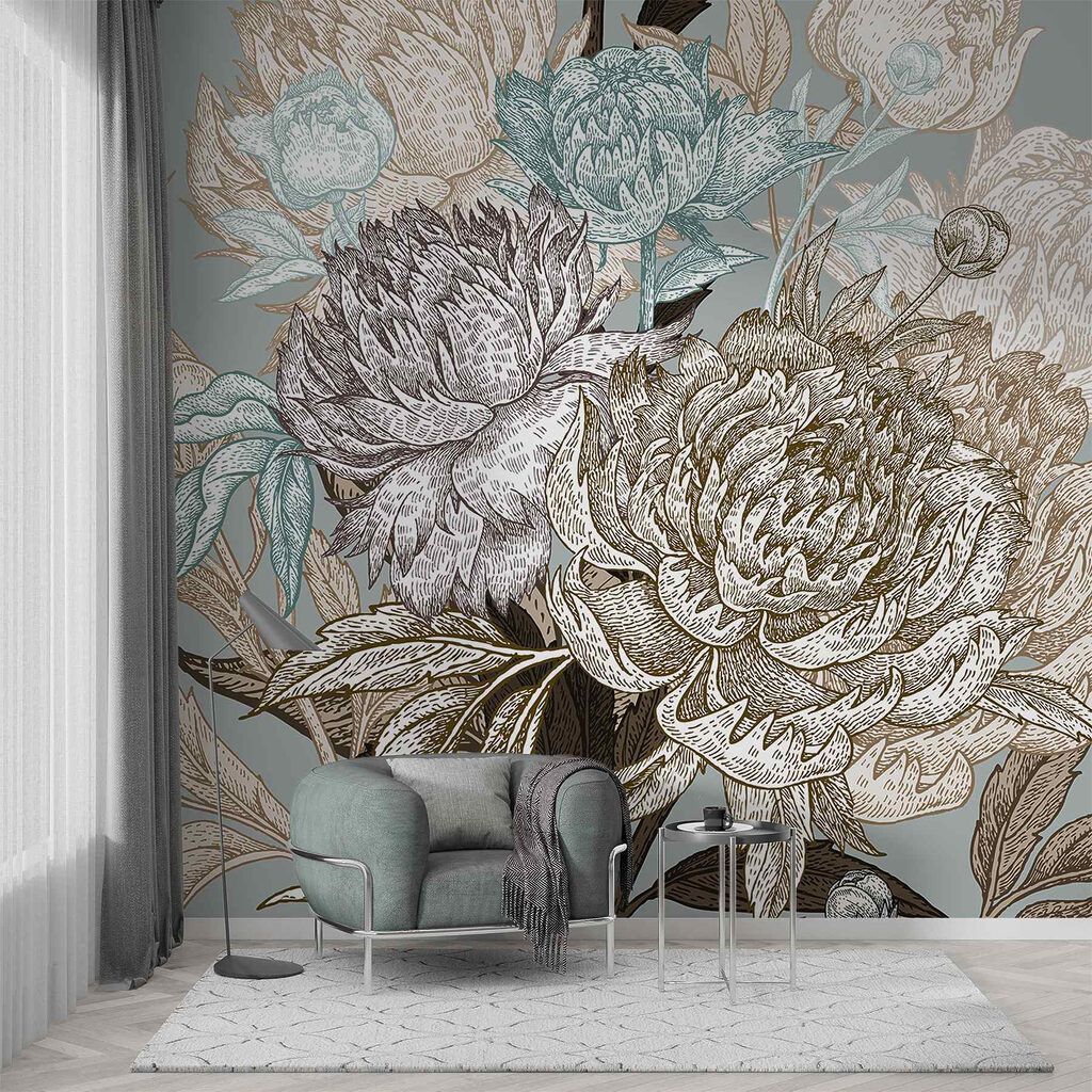 Delicate blooms in soft colors