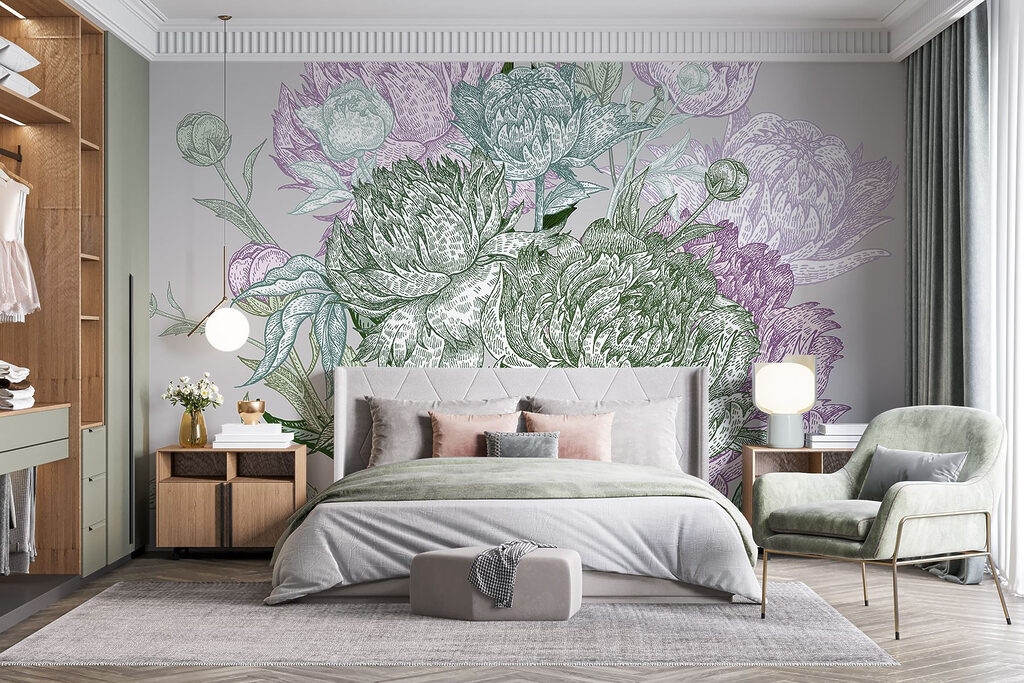 Vibrant floral illustration with detail