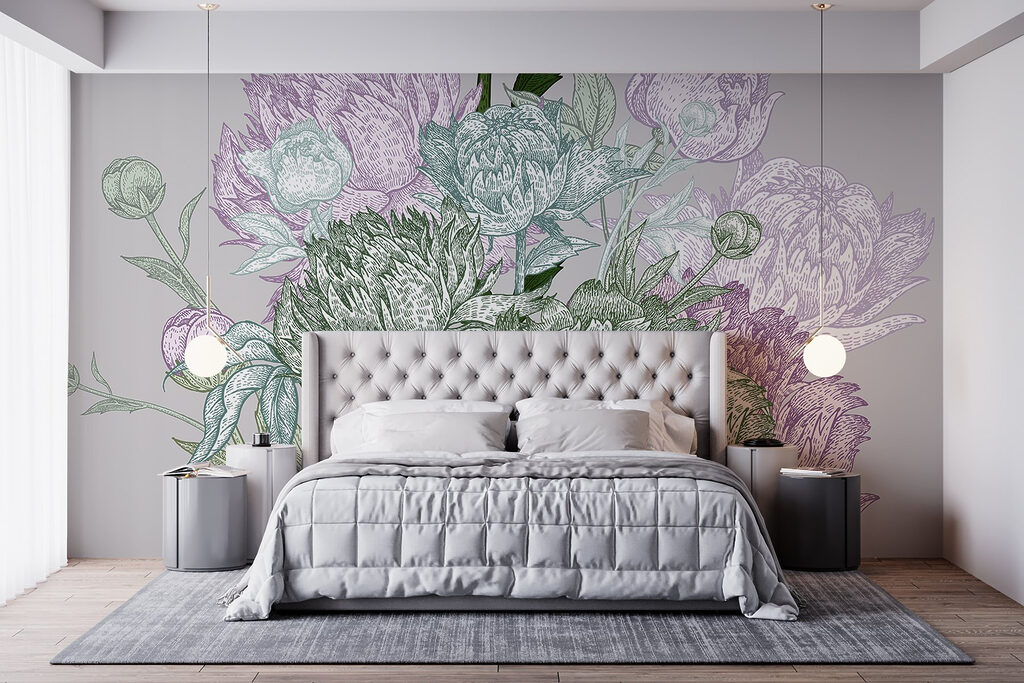 Vibrant floral illustration with detail