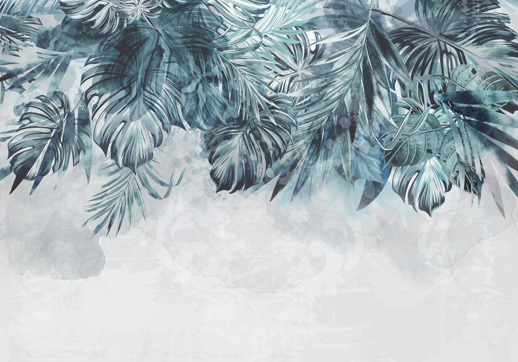 Vibrant tropical foliage illustration