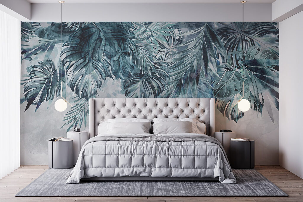 Vibrant tropical foliage illustration