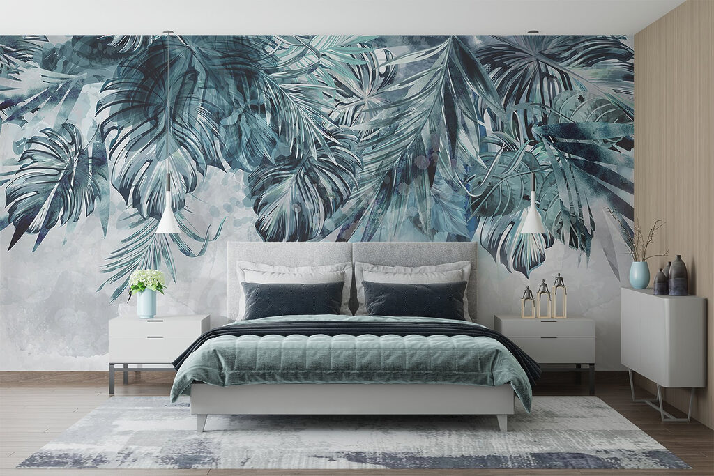 Vibrant tropical foliage illustration