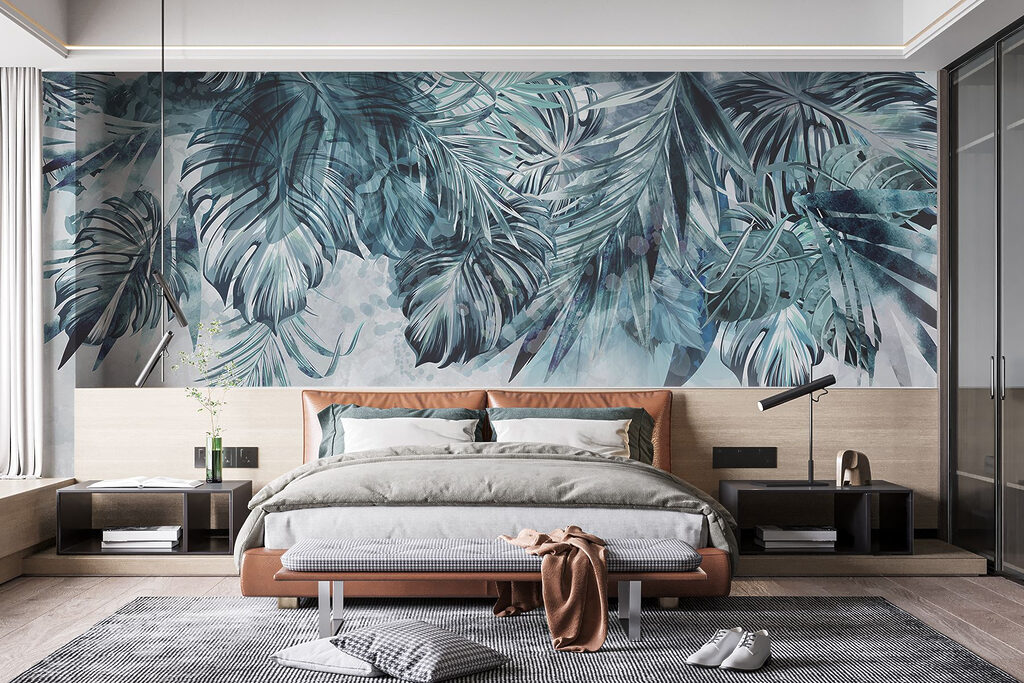 Vibrant tropical foliage illustration