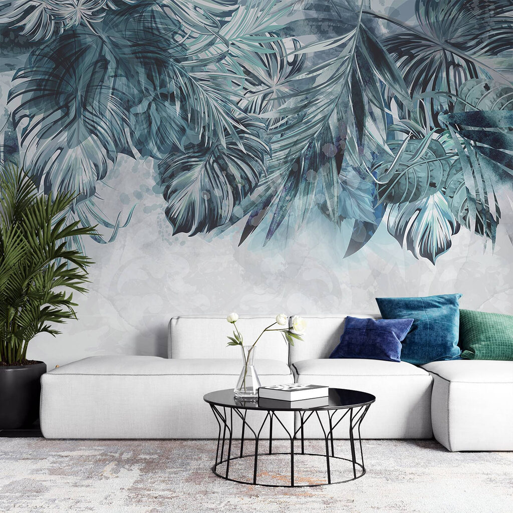 Vibrant tropical foliage illustration