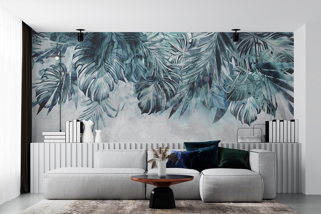 Vibrant tropical foliage illustration