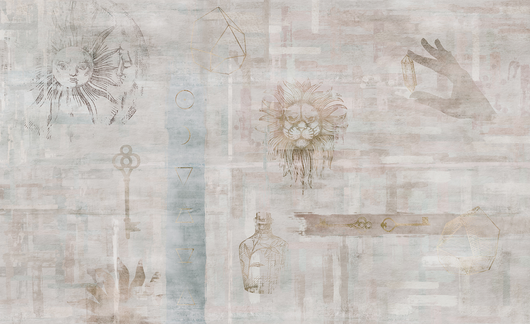 Wallpaper with various symbols