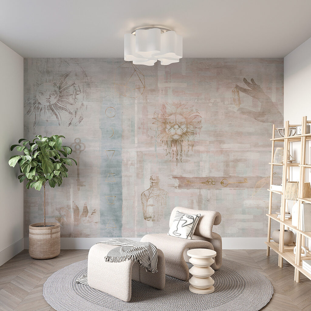 Wallpaper with various symbols