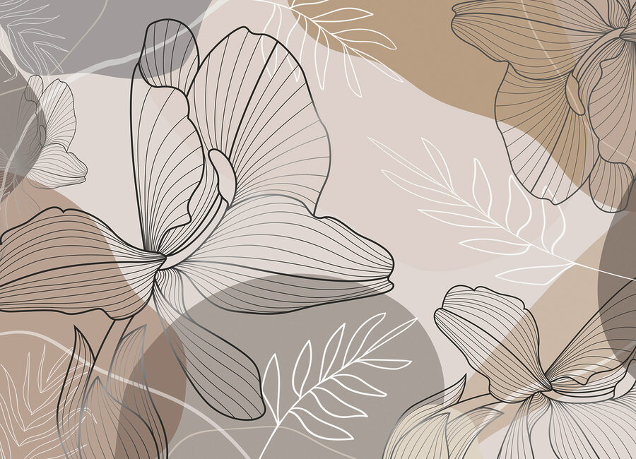 Κομψό floral line art design