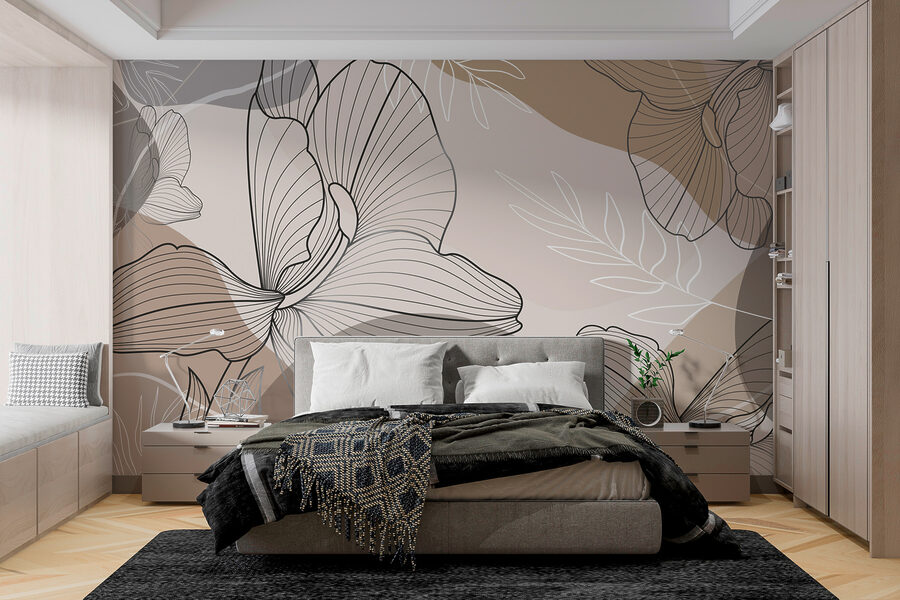 Κομψό floral line art design