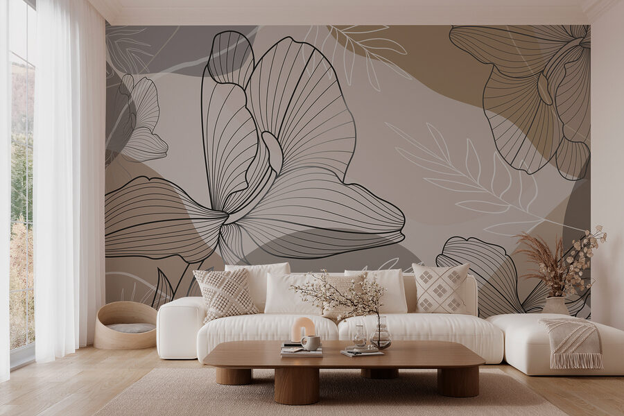 Κομψό floral line art design