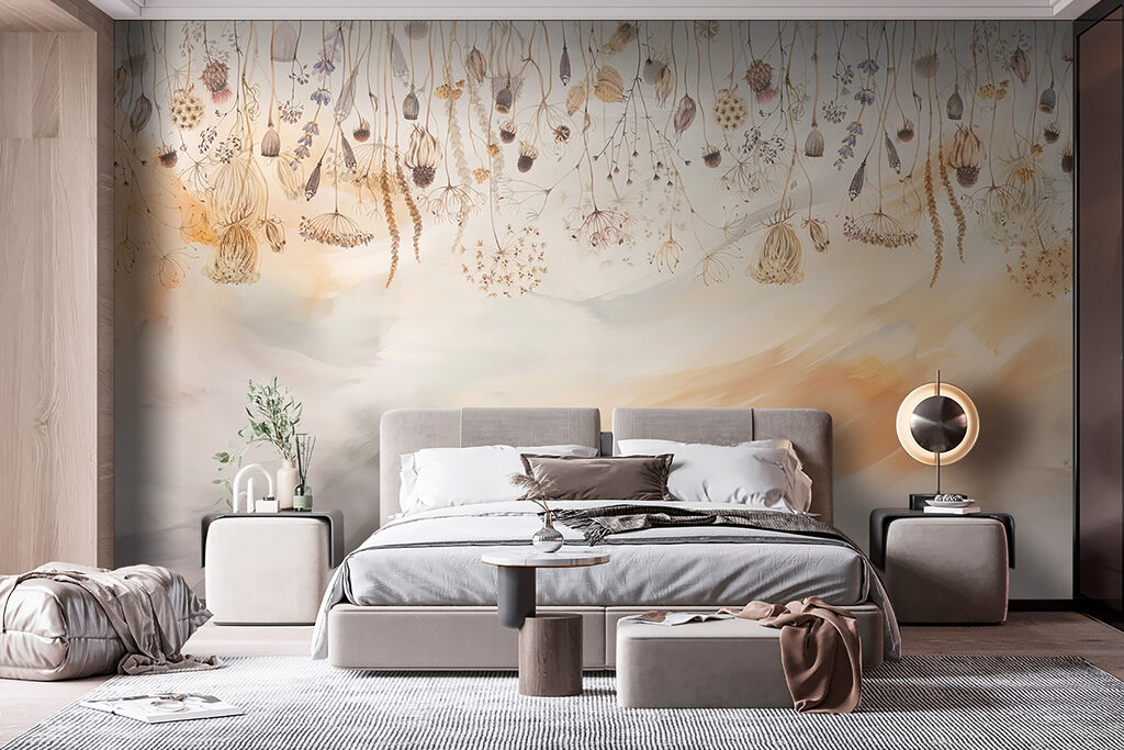 Painting of dried flowers and plants