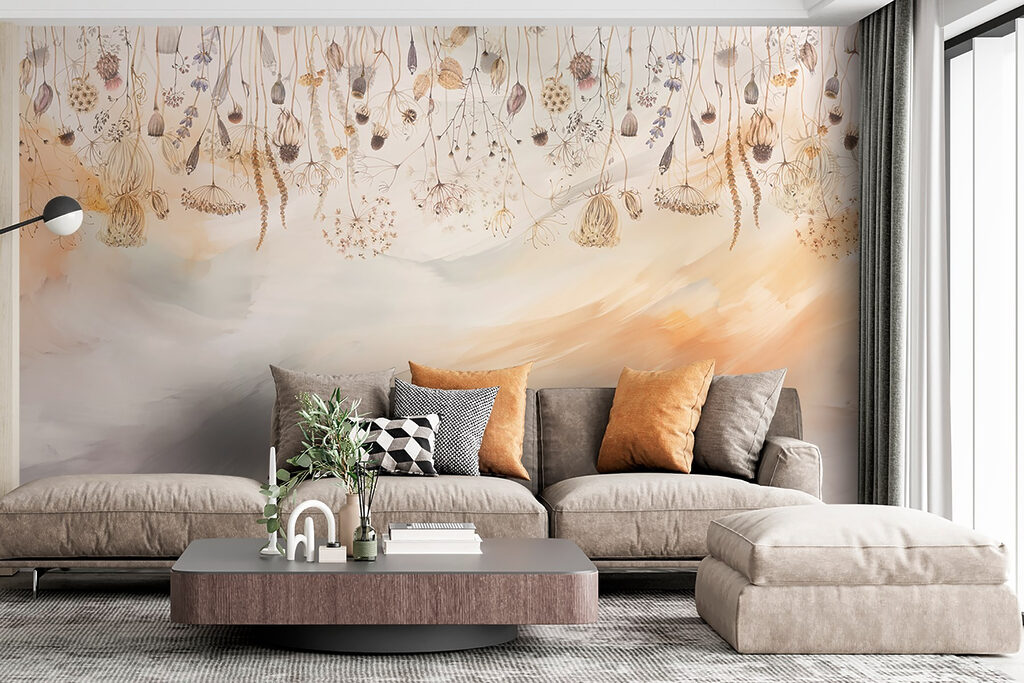 Painting of dried flowers and plants