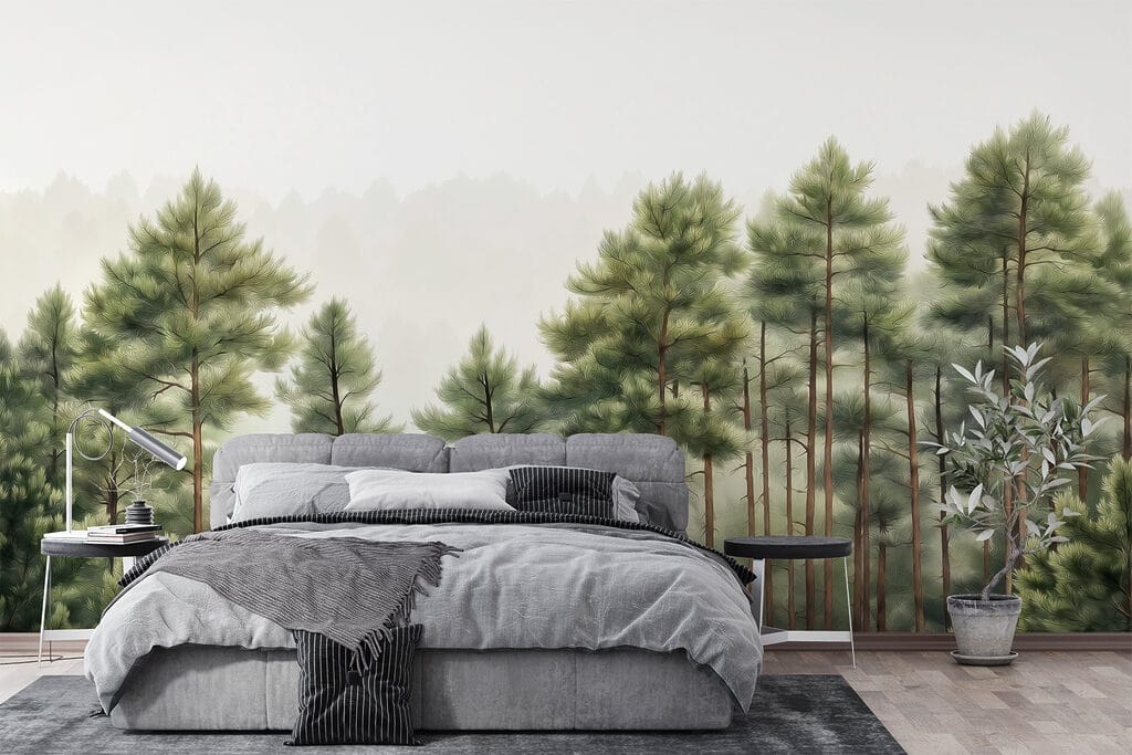 Group of trees in a forest