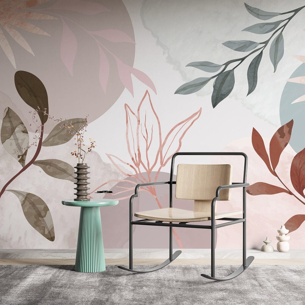 Soft botanical patterns in pastels