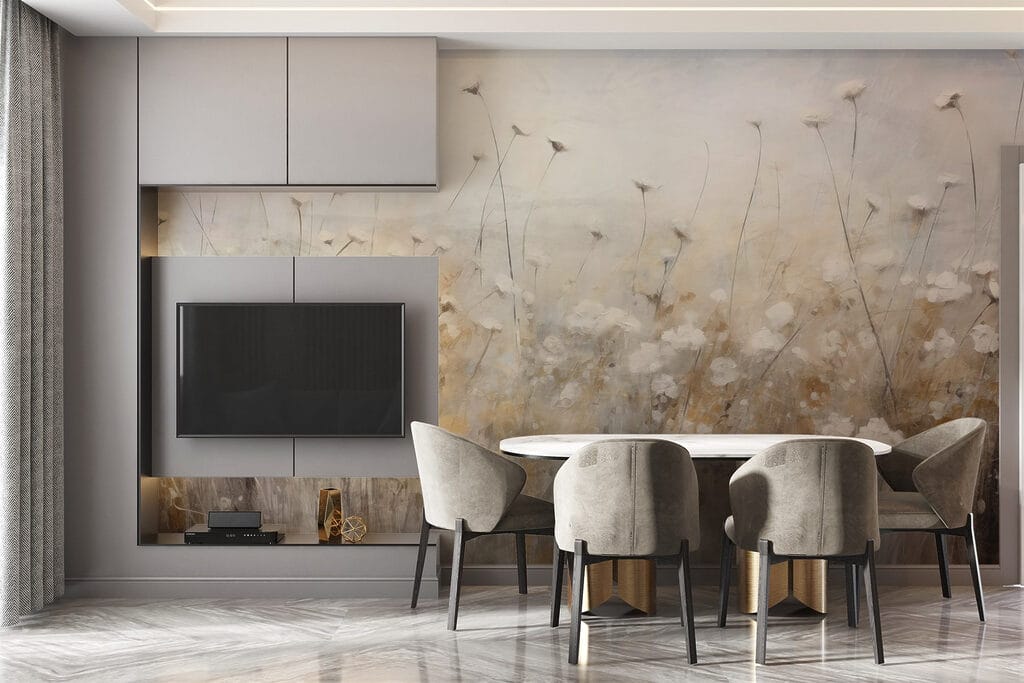 Painting of white flowers