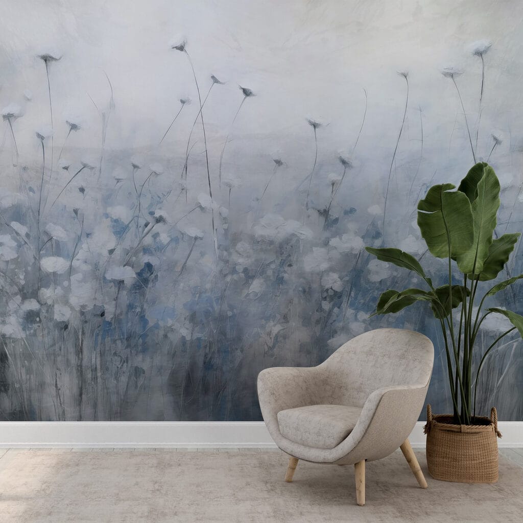 Painting of flowers in a field Painting of flowers in a field