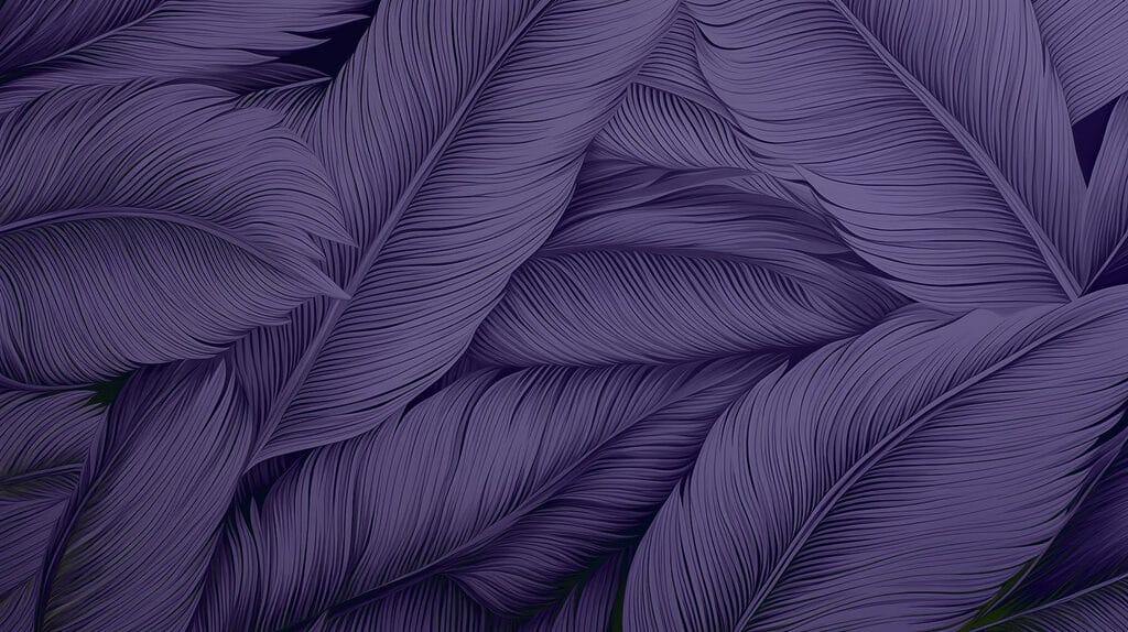 Lush leaves in deep purple hues