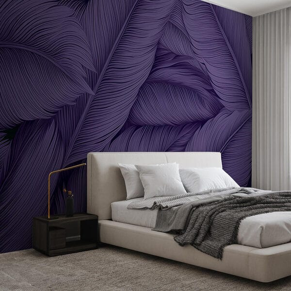 Lush leaves in deep purple hues