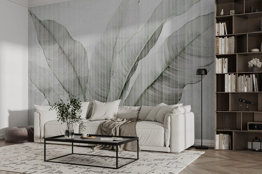 Delicate leaves in soft hues