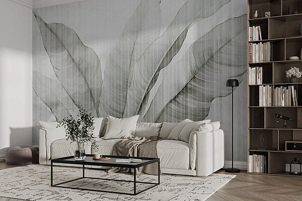 Delicate leaves in soft hues