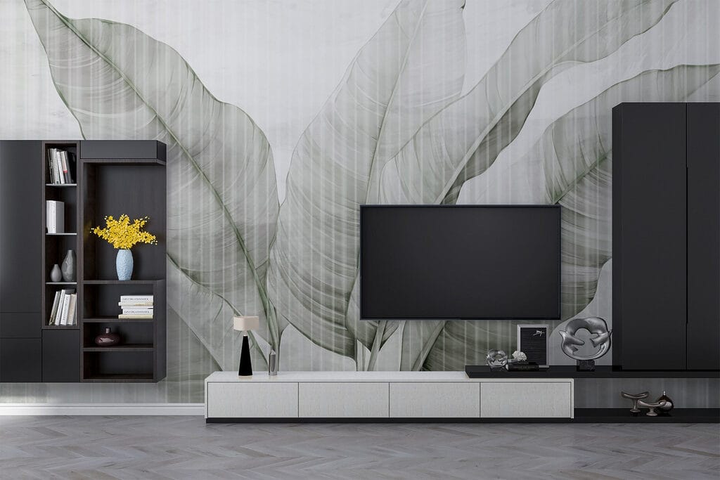 Delicate leaves in soft hues