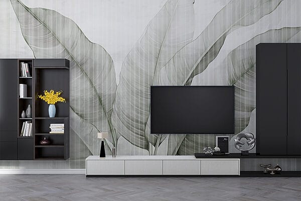 Delicate leaves in soft hues