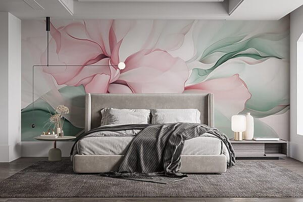 Λεπτή παστέλ floral αφαίρεση Λεπτή παστέλ floral αφαίρεση