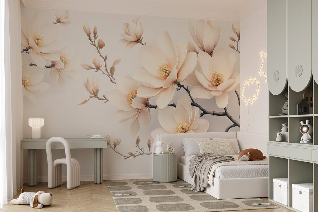 Delicate blooms in soft white hues