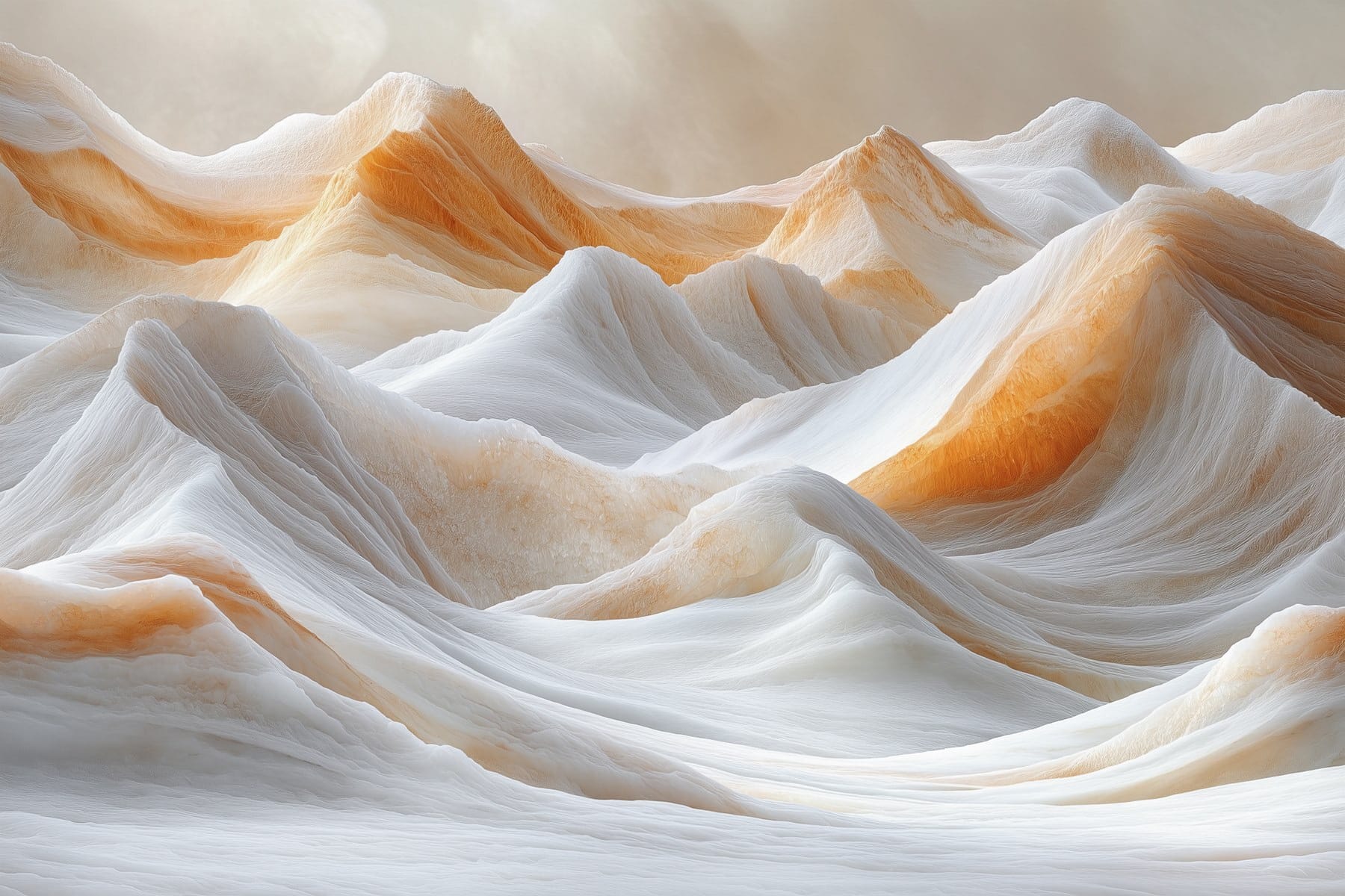 Snow covered mountains with a cloudy sky