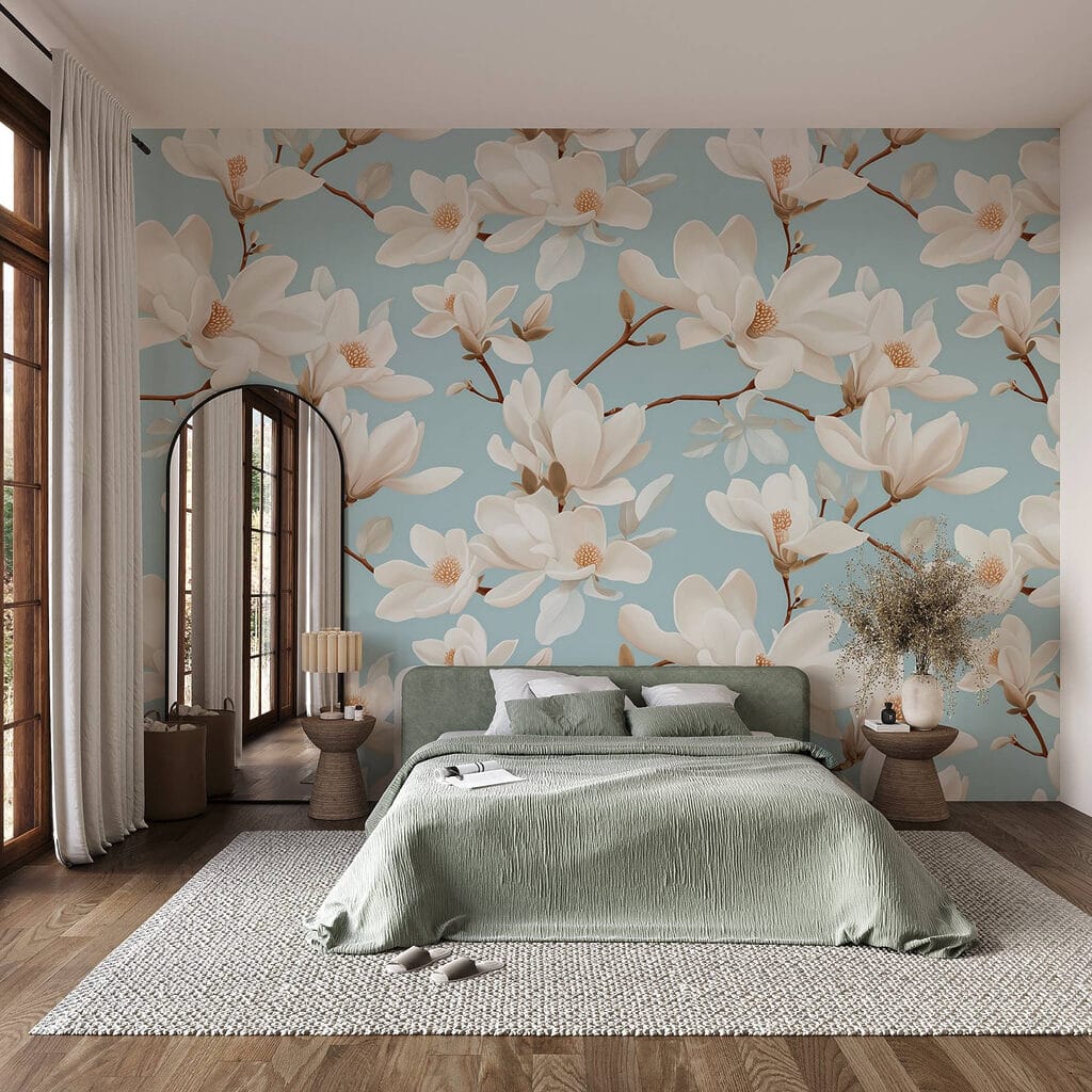 Pattern of white flowers